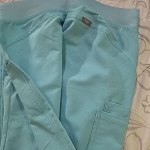 FIGS Neon Blue Scrub Pants with Rafael Scrub Top
